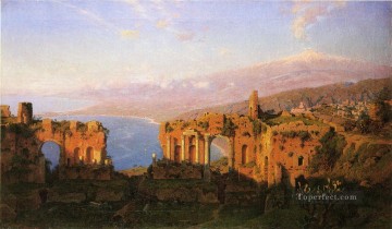  Teatro Arte - Ruinas del Teatro Romano de Taormina Sicilia escenografía Luminismo William Stanley Haseltine